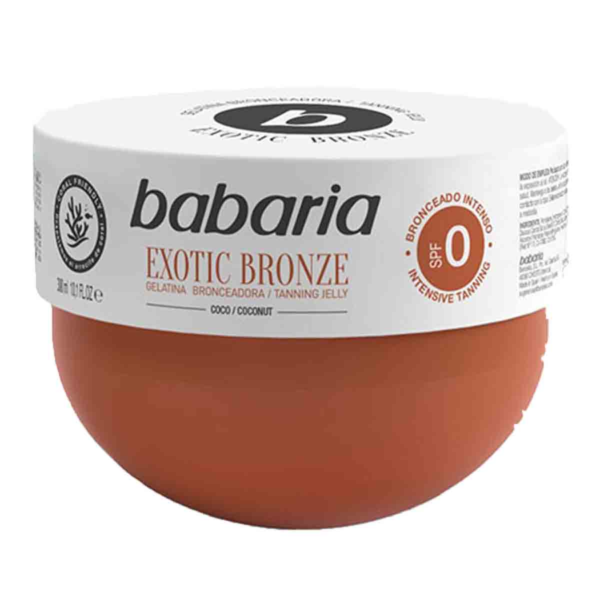 ژلاتین برنز نارگیل spf0 باباریا babaria حجم 300 میلی لیتر