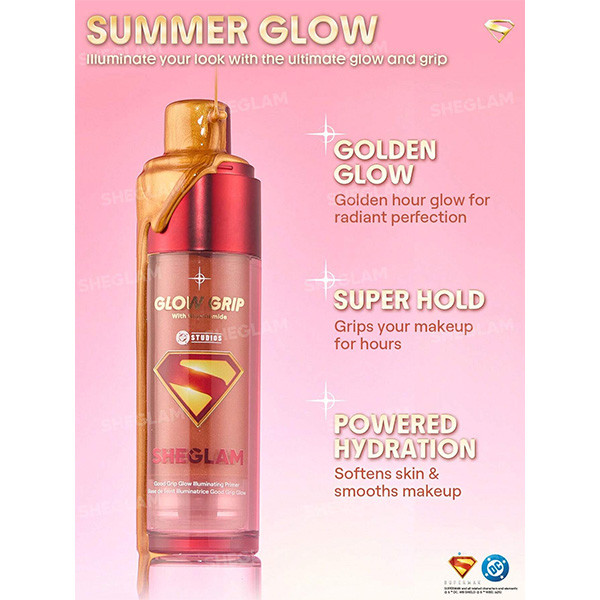 پرایمر درخشان کننده سوپرمن شیگلم Sheglam Glow Grip Superman 45Ml